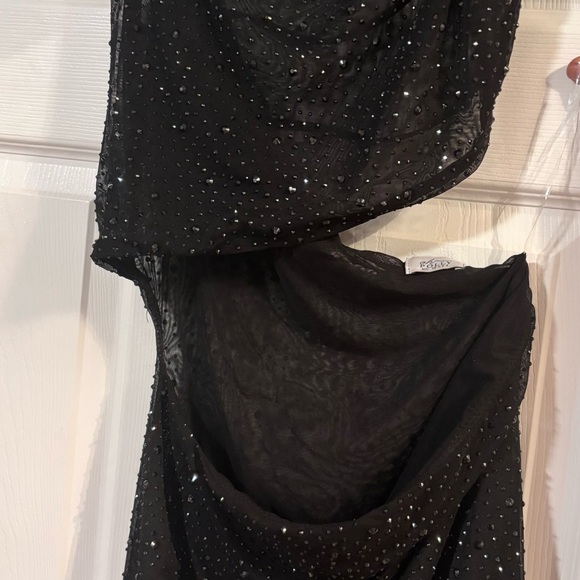 Oh Polly Cleo Black Rhinestone Embellished Dress - Picture 3 of 5